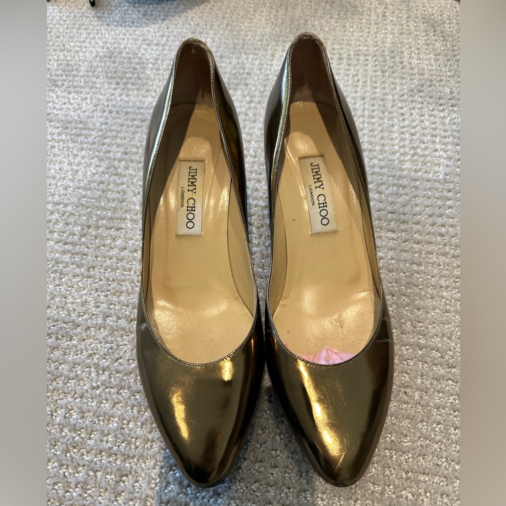Jimmy Choo Metallic Gold Heel